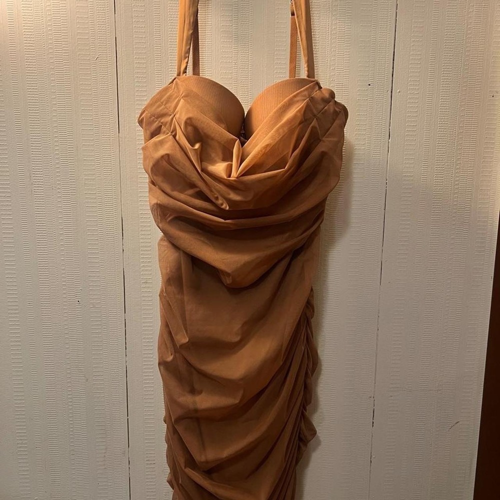Oh Polly Tan Dress
